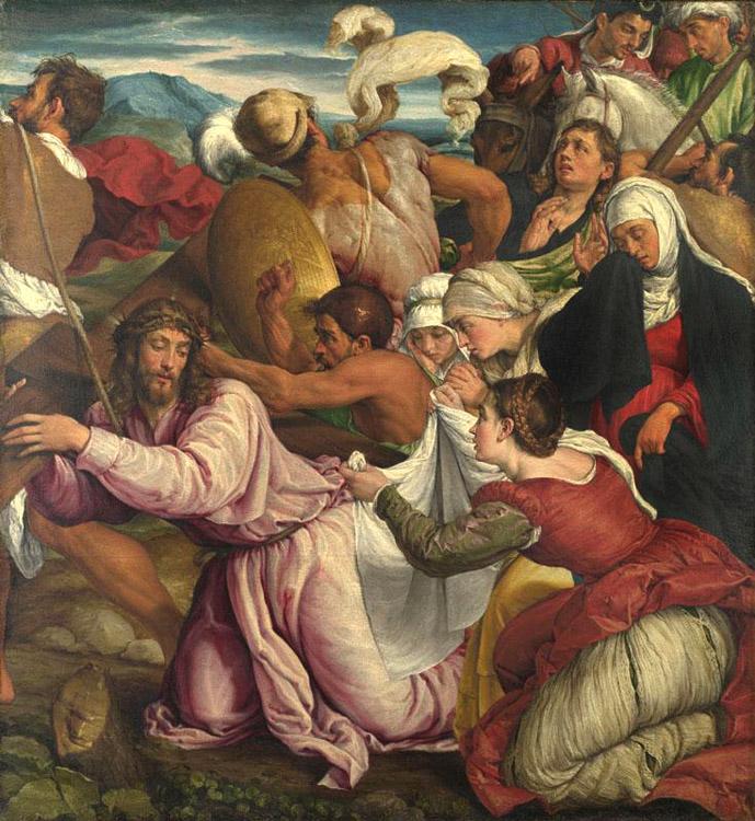 Jacopo Bassano The Procession to Calvary (mk08) oil painting picture